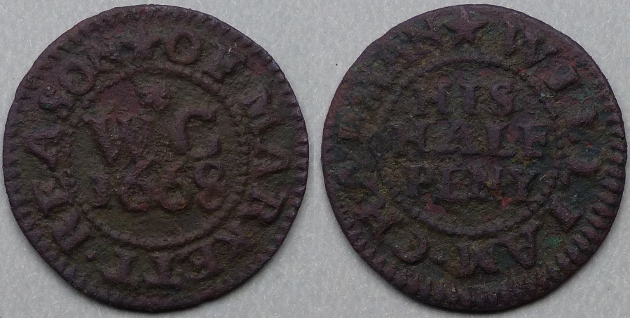 Market Rasen, William Chapman 1668 halfpenny